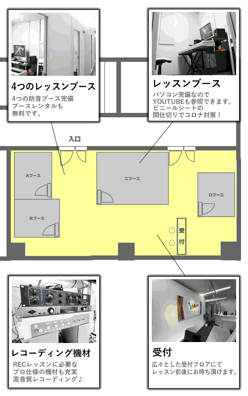 名古屋校｜スクール内の説明_sp