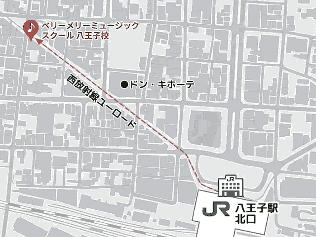 ベリーメリーミュージックスクール八王子校マップ