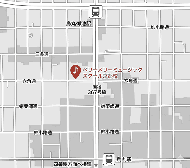 ベリーメリーミュージックスクール京都校マップ